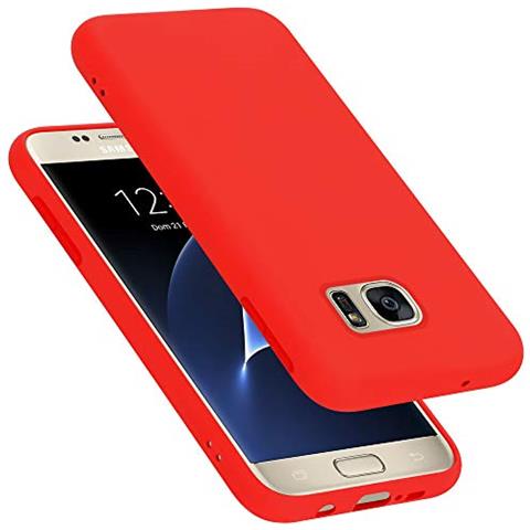 Custodia Compatibile Con Samsung Galaxy S7 In Liquid Rosso - Coperchio Protettivo In Silicone Tpu Flessibile - Foto 1