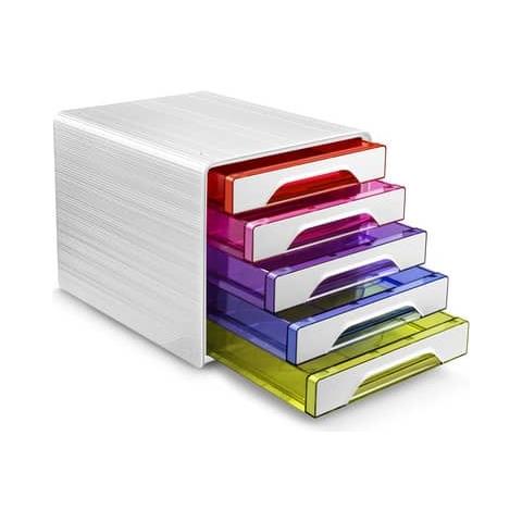 Cassettiera Da Scrivania Smoove 360x288x271 Mm Bianco 5 Cassetti Medi 1071110931 - Foto 1