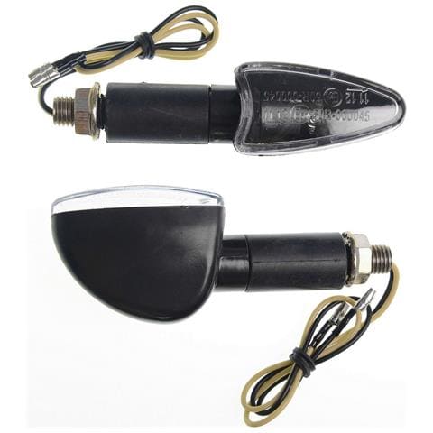 Coppia Indicatori Direzione Frecce Moto Universali Sport Naked Scooter Nero - Foto 1
