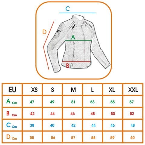 Donna Giacca Moto Tessuto Impermeabile Traspirante Riflettente Bianco M - Foto 5