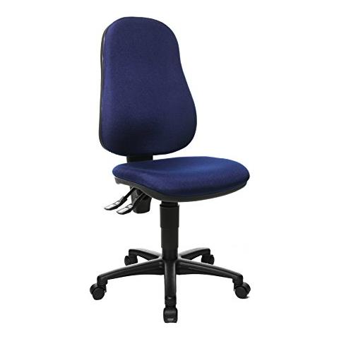 Point 60 Sedia Girevole Per Ufficio, Rivestimento In Tessuto Blu - Foto 1