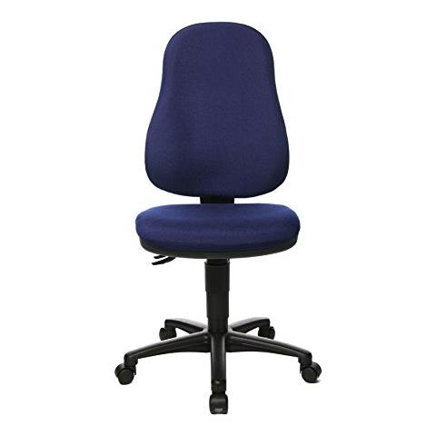 Point 60 Sedia Girevole Per Ufficio, Rivestimento In Tessuto Blu - Foto 2