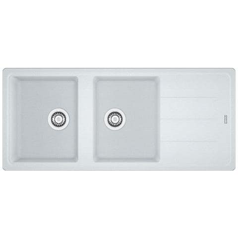 Lavello BFG621WH 2 Vasche Gocciolatoio Reversibile Dimensioni 116 x 50 cm Colore Bianco Serie Boston - Foto 4