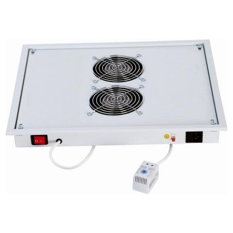 Fan unit 220V / 30W 2fans thermostat, Grigio, 230V / 30W - Foto 2
