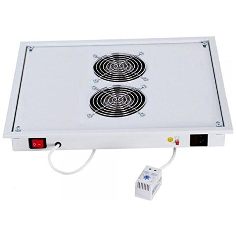Fan unit 220V / 30W 2fans thermostat, Grigio, 230V / 30W - Foto 1