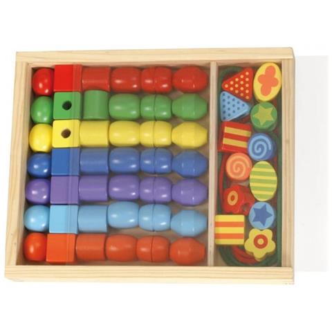 Set Perline Junior 3 Cm Legno 54 Pezzi - Foto 1