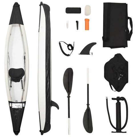 Kayak Gonfiabile Nero 375x72x31 Cm In Poliestere - Foto 1