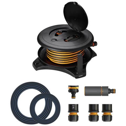 1057237 avvolgitubo da giardino Avvolgitubo multiposizione Manuale Nero - Foto 8