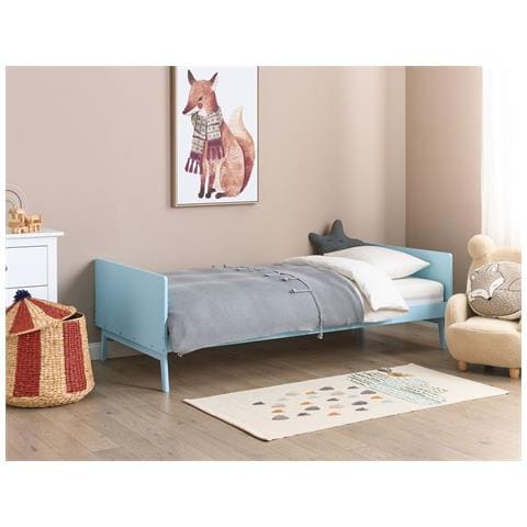 Letto Singolo Legno Azzurro 90 X 200 Cm Bonnac - Foto 1