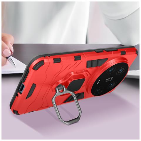 Cover Per Xiaomi 14 Ultra Anello Supporto Bi-materia Anti-urto - Foto 2