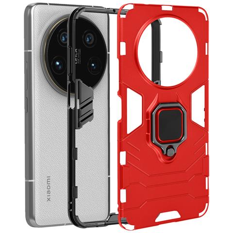 Cover Per Xiaomi 14 Ultra Anello Supporto Bi-materia Anti-urto - Foto 5