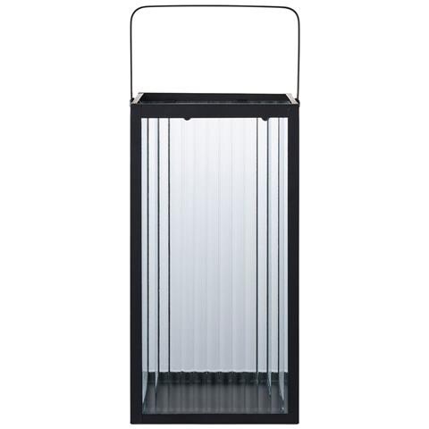 Lanterna Almonte - Nero - Vetro - 15x15x30 Cm - Foto 1