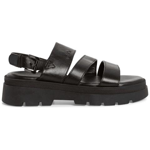 Black Casual Open Sandals Sandali Pelle Scarpe Donna Nero Eu 38, 5-28200-42 001 - Foto 2