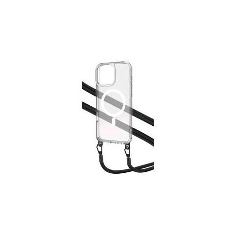 Apple Iphone 16 Pro Max Cover Magsafe Trasparente Con Laccetto In Nylon Nero - Foto 1