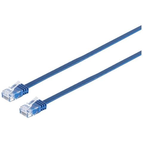 Cavo Del Cavo Del Cavo Di Rete Di Connettività Cavo Piatto Gatto U/utp Piatto. 6 Slim Blu 10 M (75711-slb) - Foto 1