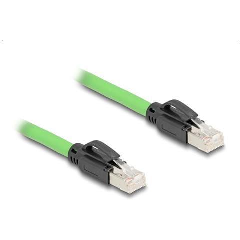 Cavo di rete RJ45 Cat. 6A maschio-maschio SF /UTP adatto per catene portacavi PUR (TPU) 5 m verde - Foto 1