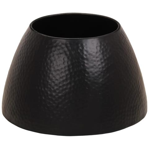 Tavolino Da Salotto In Alluminio Martellato  50x30 Cm Nero - Foto 3