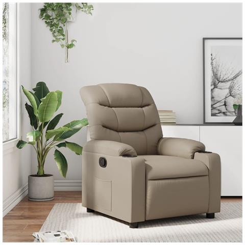 Poltrona Reclinabile Cappuccino In Similpelle - Foto 1