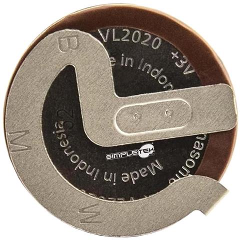 Batteria A Bottone Ricaricabile Vl2020 Contatti Piatti Da Saldare 3v - Foto 2