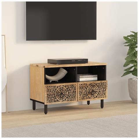 Lusso Casadino - Mobile Porta Tv 70x33x46 Cm In Legno Massello Di Mango - Foto 2