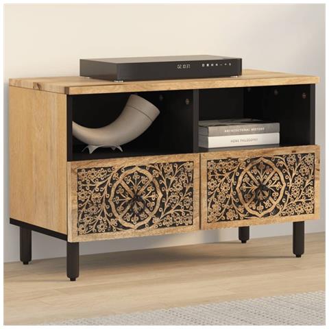 Lusso Casadino - Mobile Porta Tv 70x33x46 Cm In Legno Massello Di Mango - Foto 8