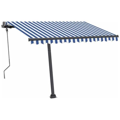 Lusso Casadino -  Tenda Da Sole Automatica Autoportante 300x250 Cm Blu E Bianca - Foto 1