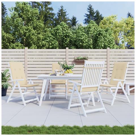 Lusso Casadino -  Cuscini Per Sedie 4 Pz Beige 120x50x3 Cm In Tessuto - Foto 8