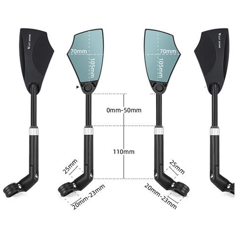 Specchietto Retrovisore Antiriflesso Per Bici - Maggiore Sicurezza Per Il Lato Destro Lato Sinistro - Foto 2