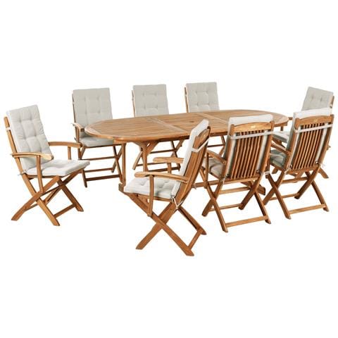 Set Da Pranzo Da Giardino 8 Posti Maui Premium Legno D \'acacia Tortora - Foto 2
