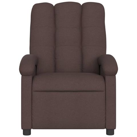 Poltrona Massaggio Reclinabile Elettrica Marrone Scuro Tessuto - Foto 9