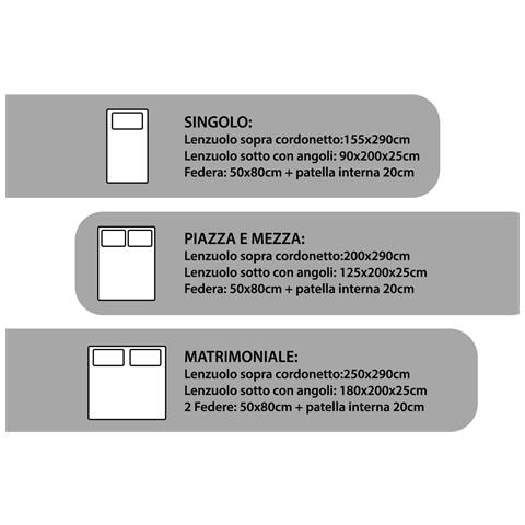 Completo Lenzuola Letto In Flanella 100% Puro Cotone Modello Bormio Dis. 2505 1 Piazza E Mezza Grigio 2505 - Foto 5