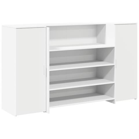 Banco Reception Bianco 180x50x103,5 cm in Legno Multistrato - Foto 1