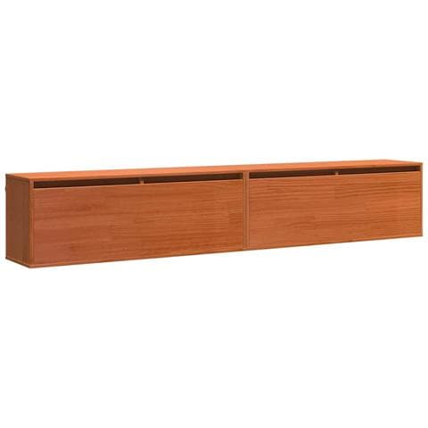 Armadi da Parete con porta 2 pcs Cera marrone 100 x 30 x 35 cm - Foto 1