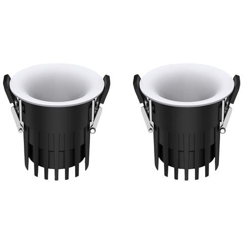 Confezione Da 2 Faretti Da Incasso Led 12w, Foro 75mm, 4000k, Antiriflesso - Foto 1