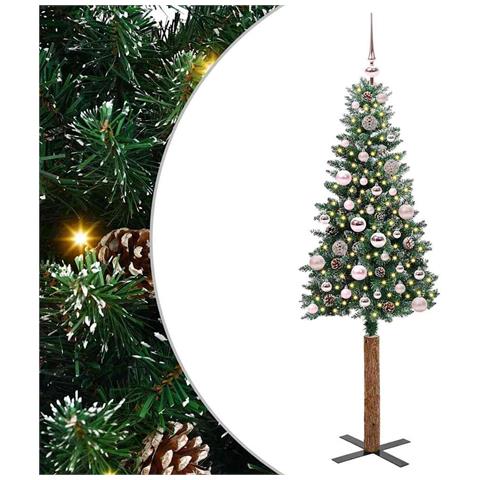 Albero di Natale snodato con 150 LED con supporto Verde 150 cm - Foto 1