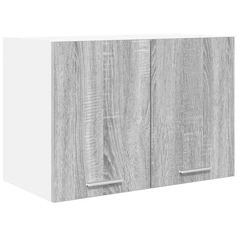 Armadio pensile Riga Grigio Sonoma e Bianco 60 x 31 x 40 cm - Foto 1