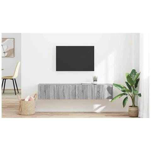 Mobile TV da parete 2 pcs Grigio Sonoma 60 x 31 x 29.5 cm - Foto 2