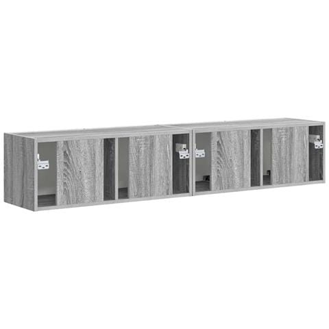 Mobile TV da parete 2 pcs Grigio Sonoma 60 x 31 x 29.5 cm - Foto 9