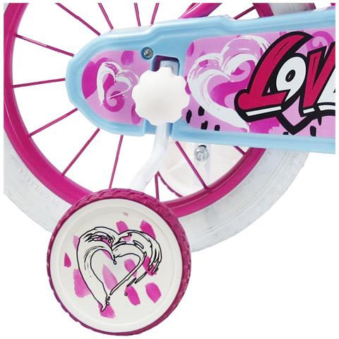 Sch Heart 14'' - Bicicletta Per Bambine (4-6 Anni), Ruote 14'', Telaio Acciaio, Con Accessori - Colore Rosa - Foto 2