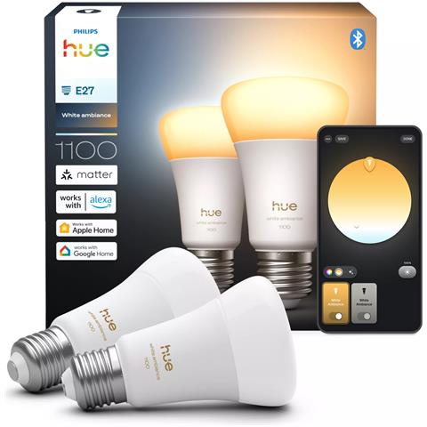 Philips Hue White ambiance A60 - lampadina connessa E27 - 1100 - Foto 2