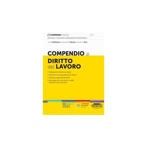 Carla Buffolano - Compendio di diritto del lavoro. Nuova ediz. - Foto 1