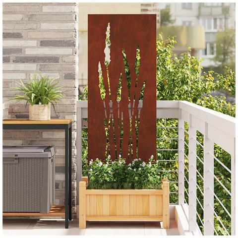 Schermo per privacy in giardino Floreale Ruggine 50 x 140 cm - Foto 2