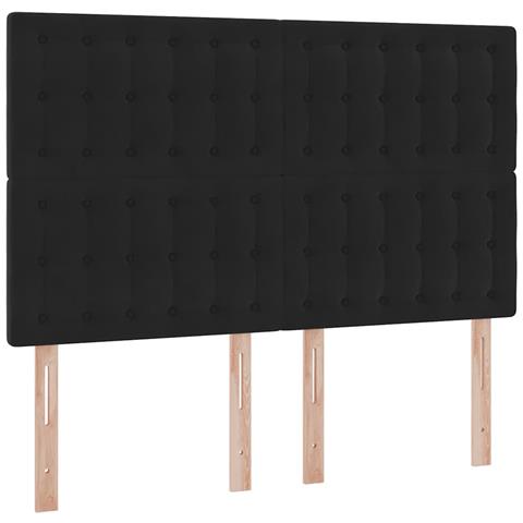 Letto con contenitore e materasso Nero 140 x 190 cm Velluto - Foto 9