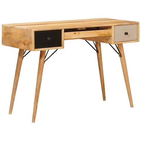 Scrivania Marrone 110 x 55 x 76 cm Legno di mango massello - Foto 1