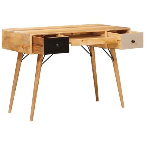 Scrivania Marrone 110 x 55 x 76 cm Legno di mango massello - Foto 2