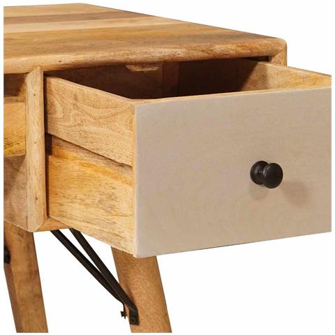 Scrivania Marrone 110 x 55 x 76 cm Legno di mango massello - Foto 9
