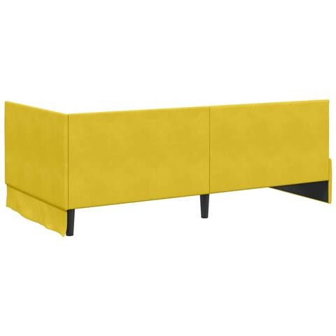 Struttura Letto Angolare con Materasso 2 pcs Giallo Velluto - Foto 9