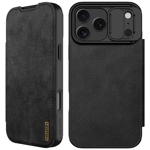 Cover per iPhone 17 Pro Max - Pelle /PU, Nero, Con Tarjetero - Foto 1