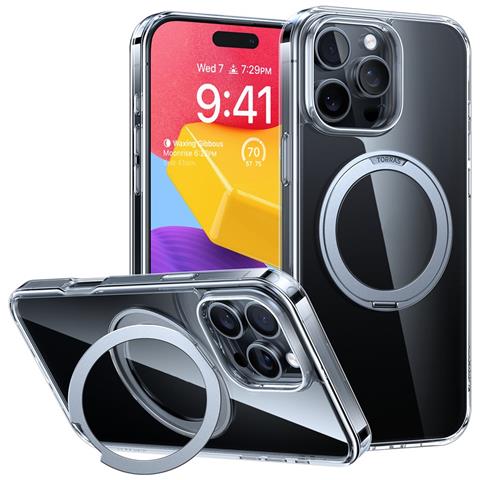 Cover per iPhone 16 Pro Max - TPU+PC, Trasparente, MagSafe - Foto 1