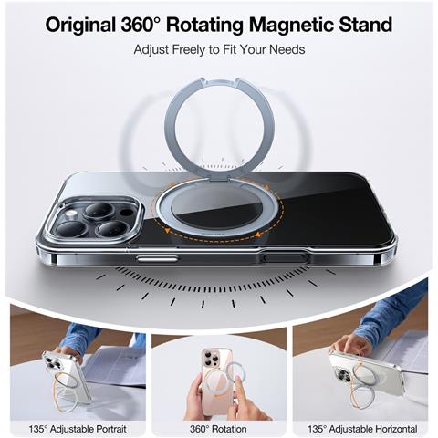 Cover per iPhone 16 Pro Max - TPU+PC, Trasparente, MagSafe - Foto 4